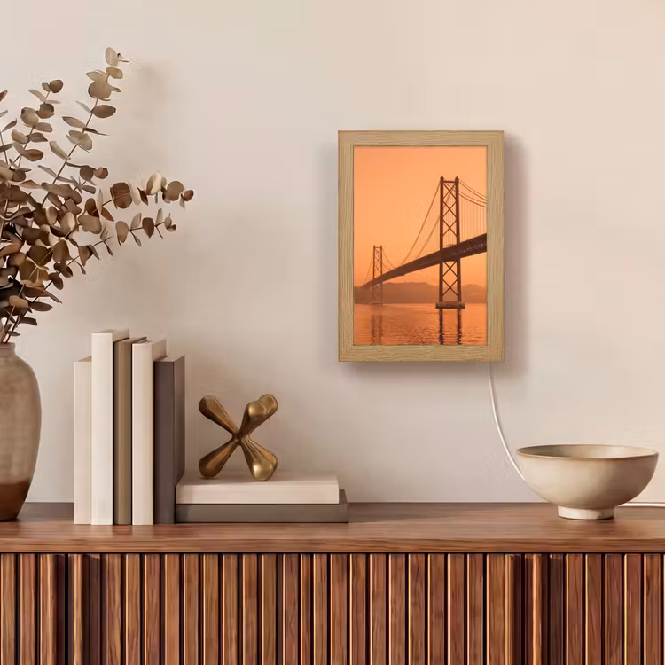Gepersonaliseerde Lightbox - Brug - Water - Oranje — 4