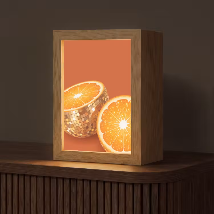 Gepersonaliseerde Lightbox - Fruit - Disco - Goud — 1