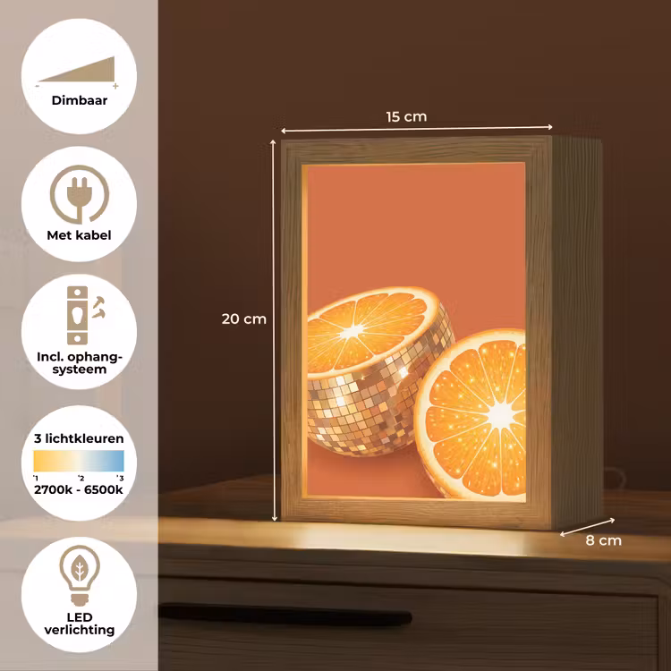 Gepersonaliseerde Lightbox - Fruit - Disco - Goud — 7