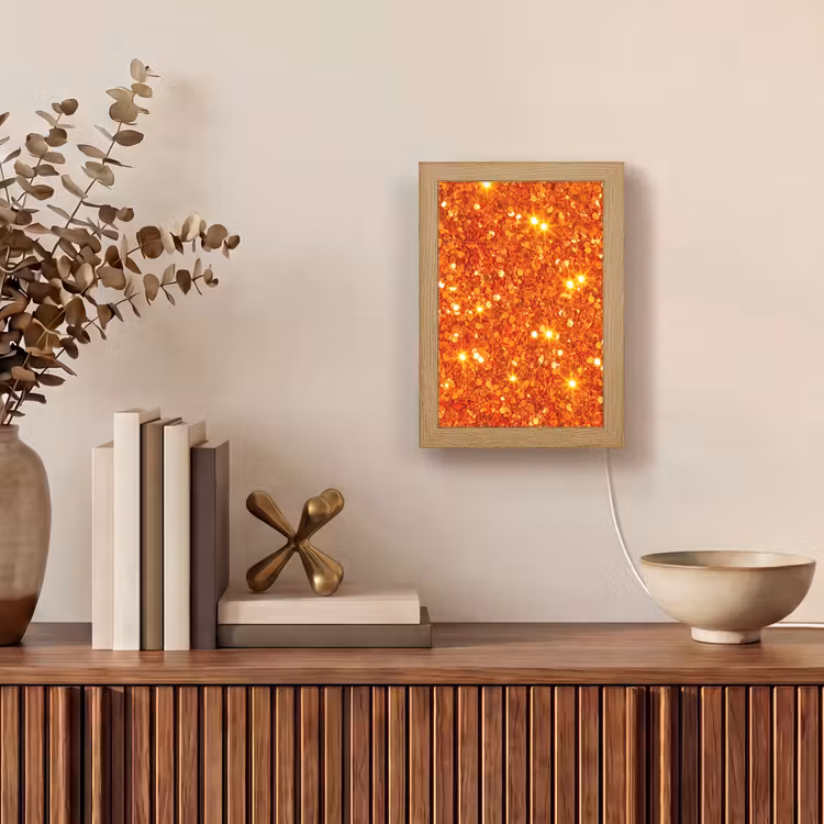 Gepersonaliseerde Lightbox - Glitter - Oranje - Abstract — 4