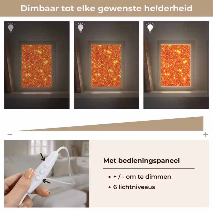 Gepersonaliseerde Lightbox - Glitter - Oranje - Abstract — 8