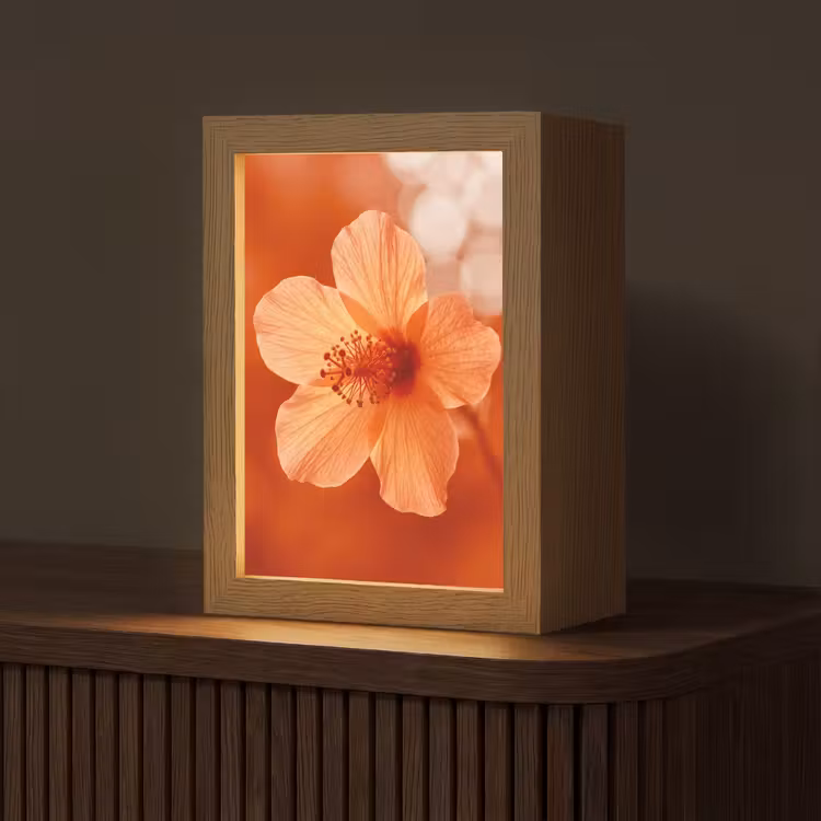 Gepersonaliseerde Lightbox - Oranje bloem - Macro — 1