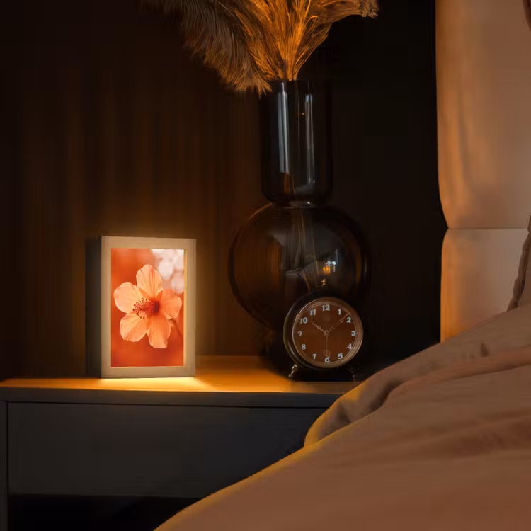 Gepersonaliseerde Lightbox - Oranje bloem - Macro — 2