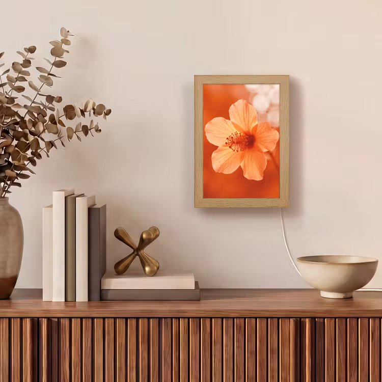 Gepersonaliseerde Lightbox - Oranje bloem - Macro — 4
