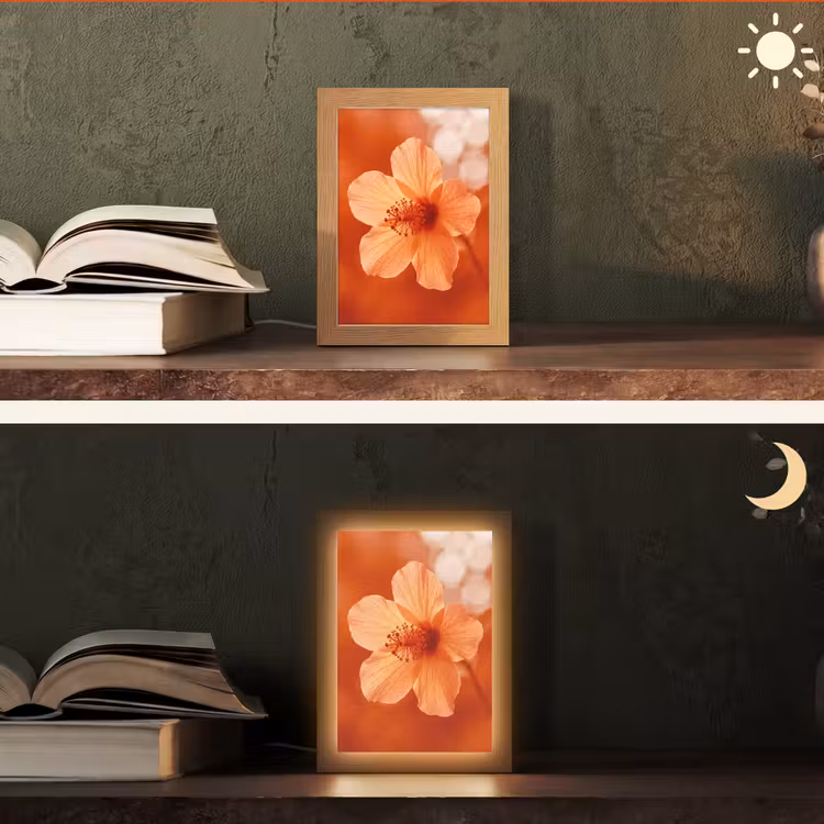 Gepersonaliseerde Lightbox - Oranje bloem - Macro — 5