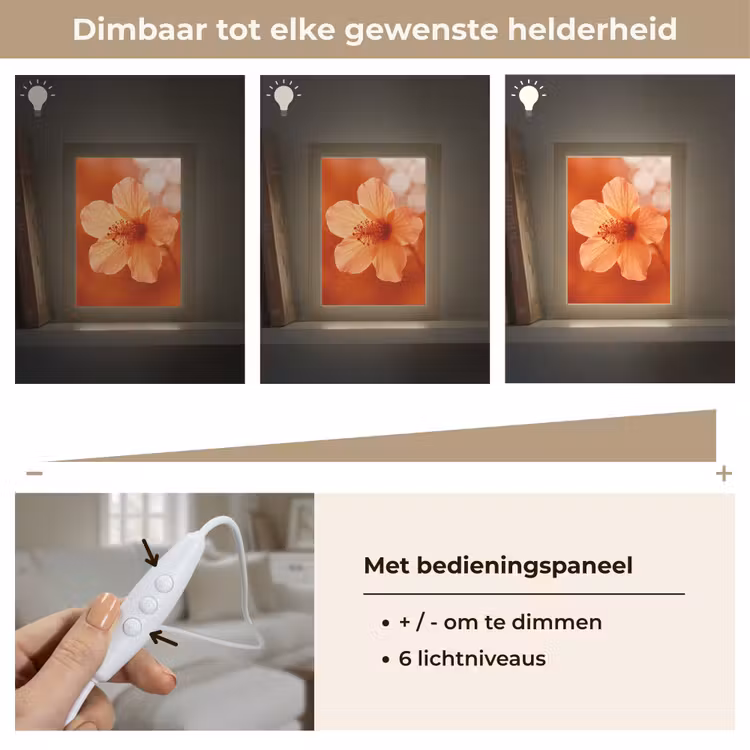 Gepersonaliseerde Lightbox - Oranje bloem - Macro — 8