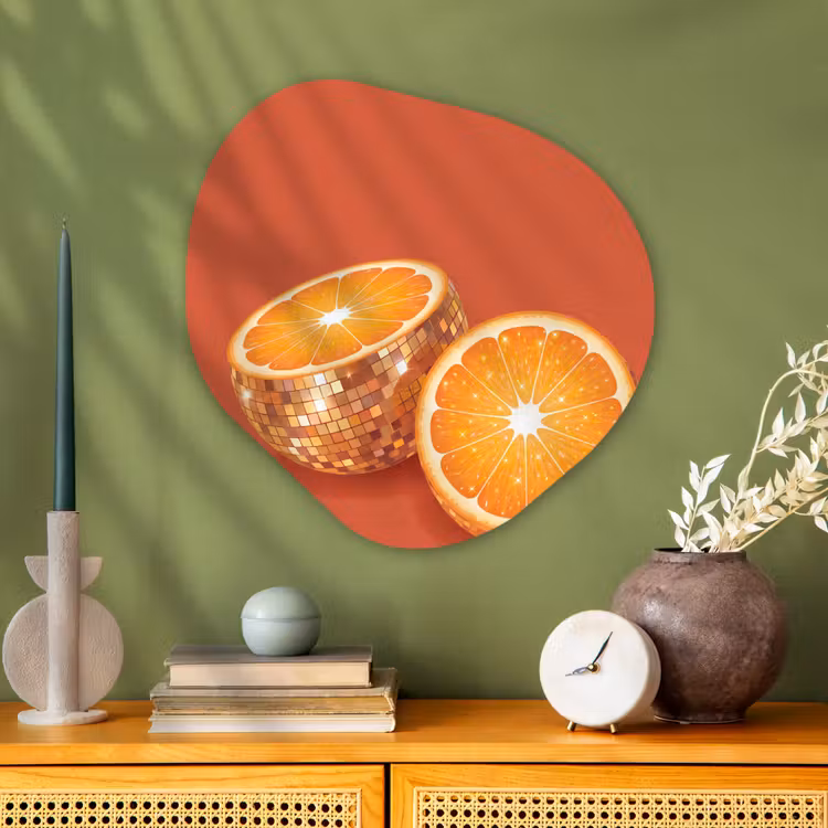 Organische schilderij - Aluminium - Fruit - Disco - Goud — 2
