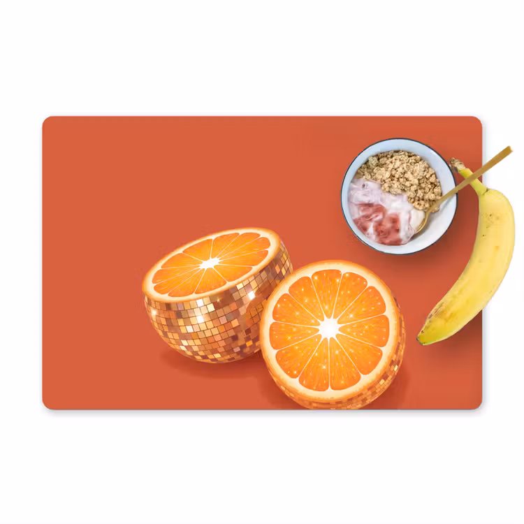 Placemat - 6 stuks - Fruit - Disco - Goud — 1