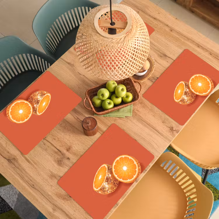 Placemat - 6 stuks - Fruit - Disco - Goud — 4