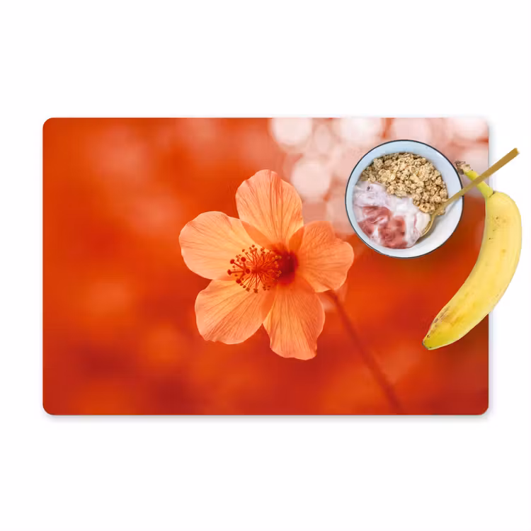 Placemat - 6 stuks - Oranje bloem - Macro — 1