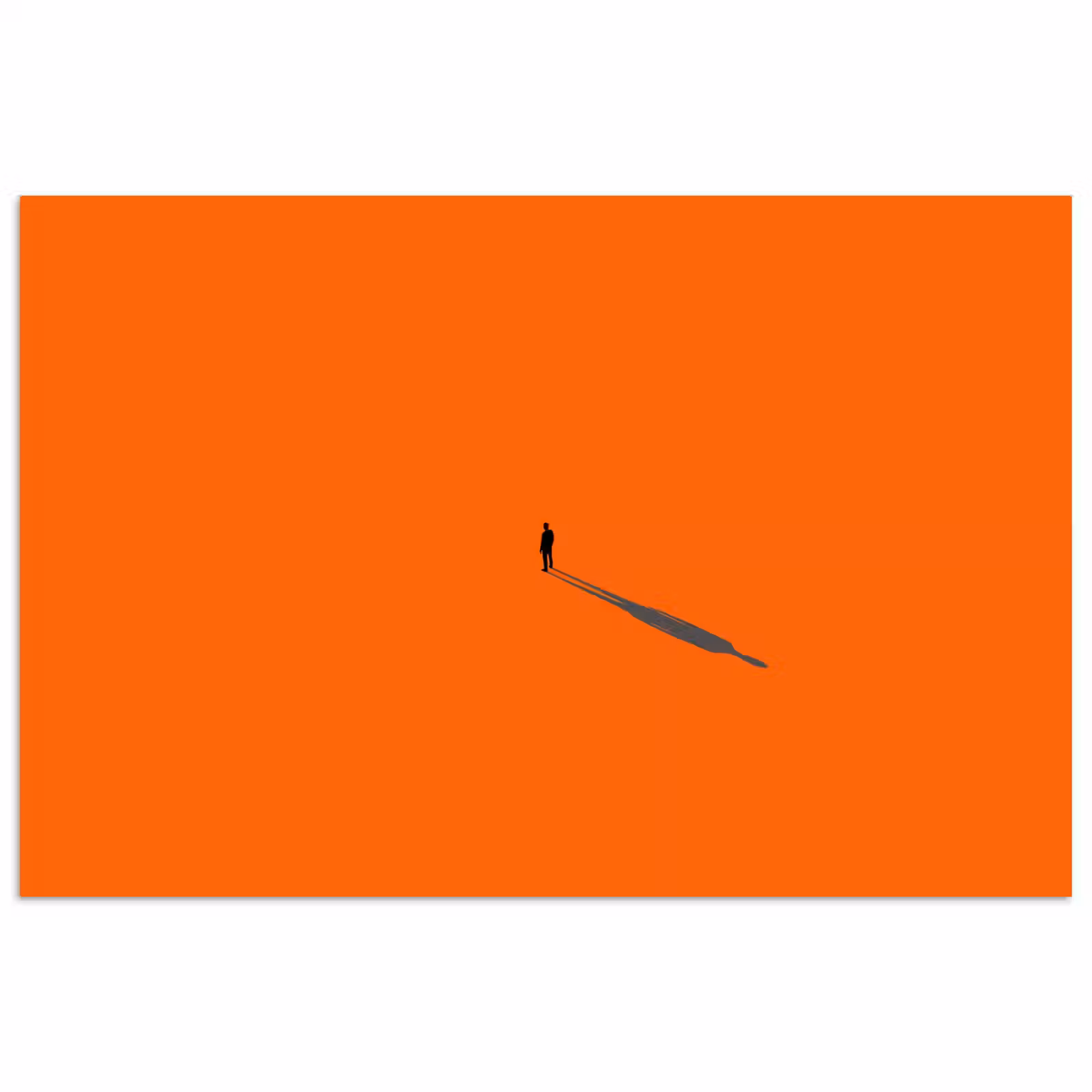 Poster - Persoon - Schaduw - Oranje — 1