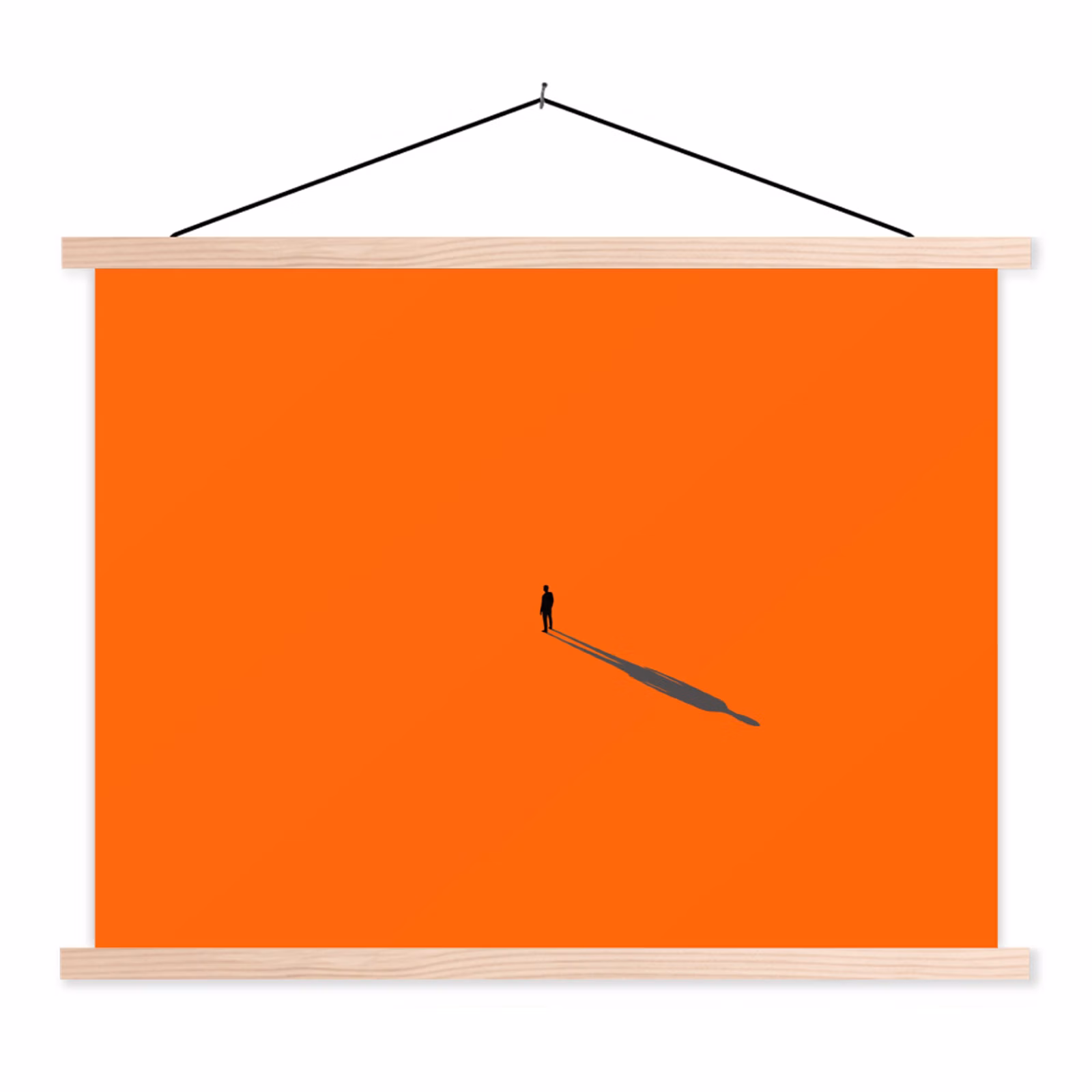 Schoolplaat - Persoon - Schaduw - Oranje — 1