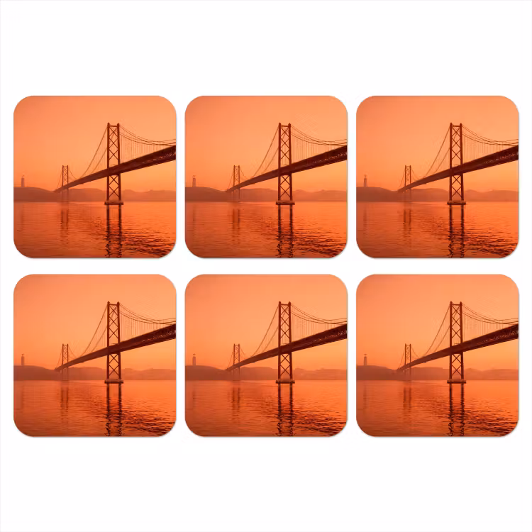 Onderzetter​ - Brug - Water - Oranje — 1
