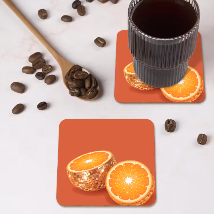 Onderzetter - Fruit - Disco - Goud — 4