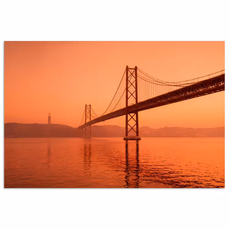 Poster - Brug - Water - Oranje — 1