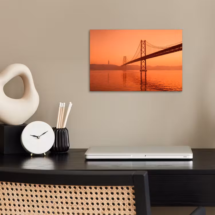 Poster - Brug - Water - Oranje — 2