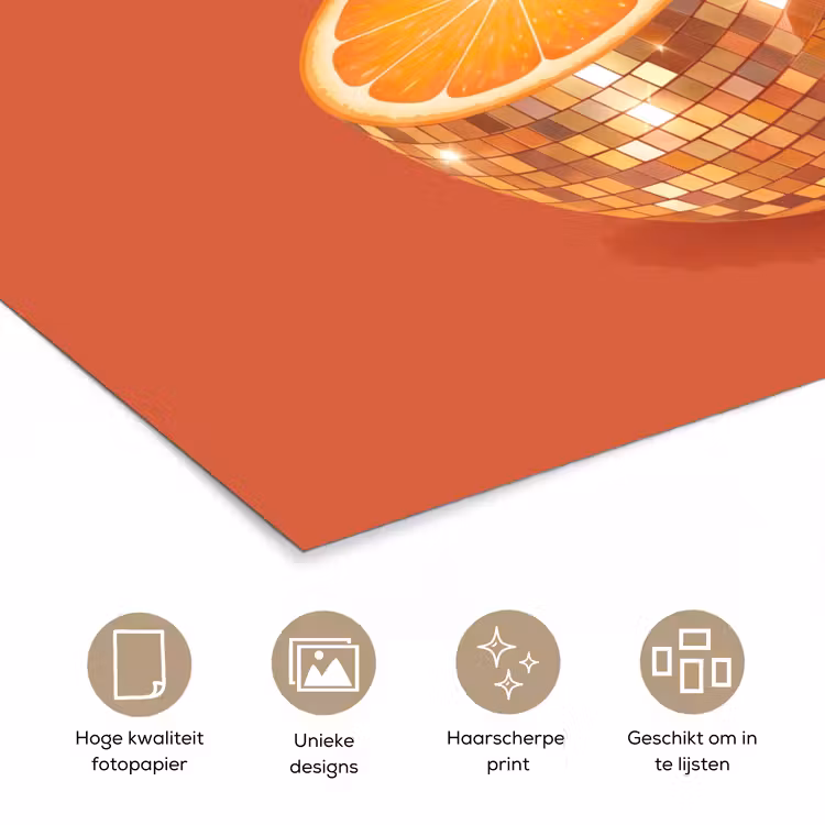 Poster - Fruit - Disco - Goud — 5
