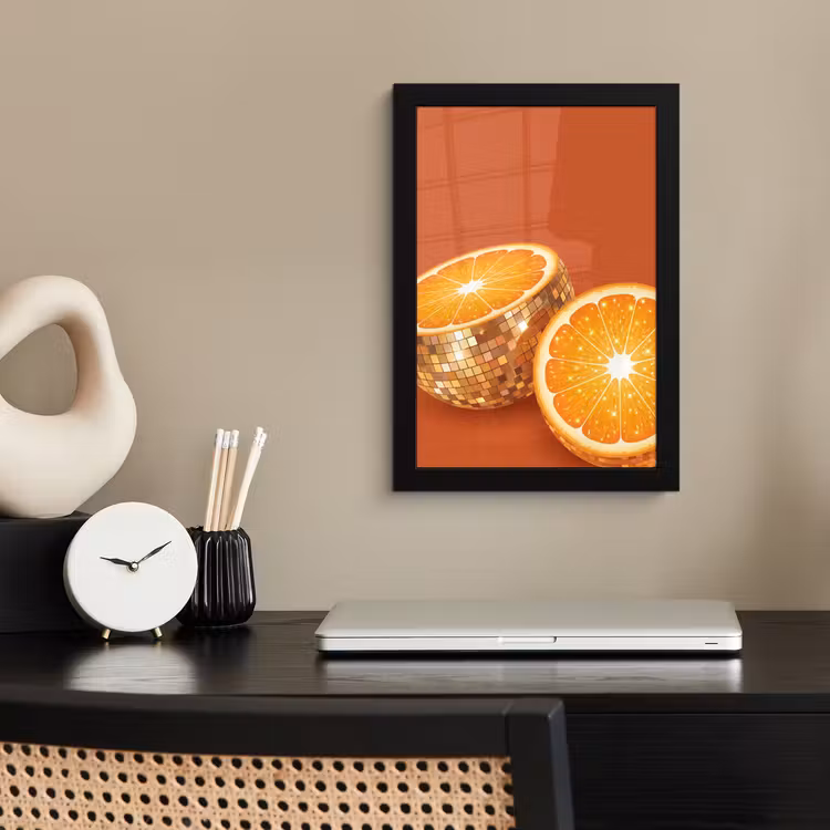 Poster met lijst - Fruit - Disco - Goud — 2