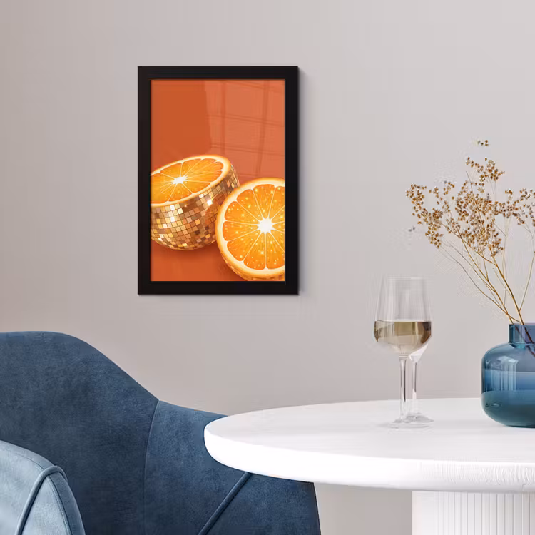 Poster met lijst - Fruit - Disco - Goud — 4
