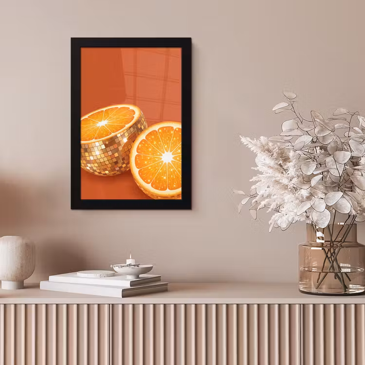 Poster met lijst - Fruit - Disco - Goud — 5