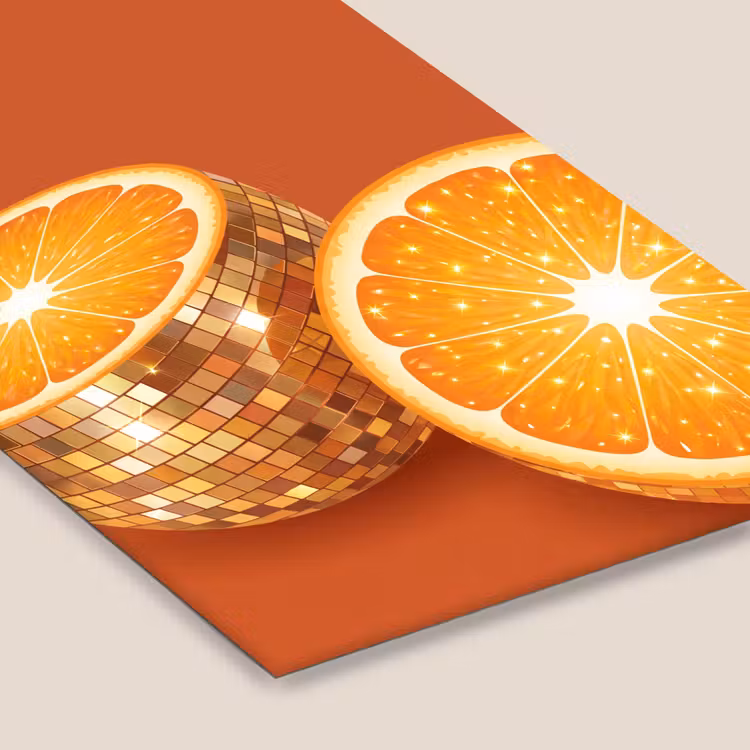 Poster met lijst - Fruit - Disco - Goud — 7