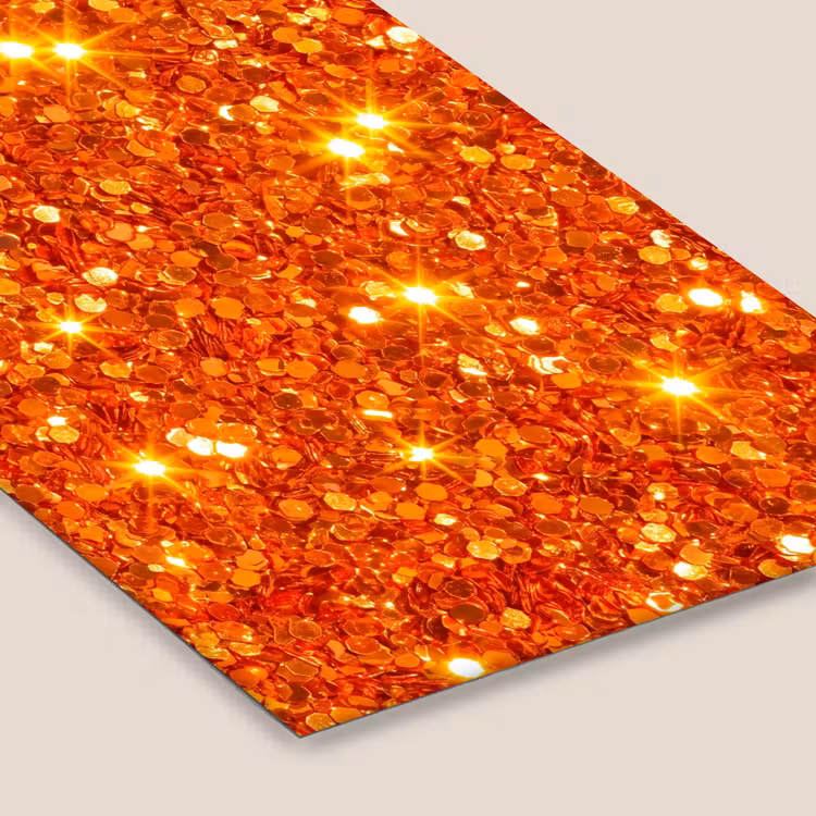 Poster met lijst - Glitter - Oranje - Abstract — 7