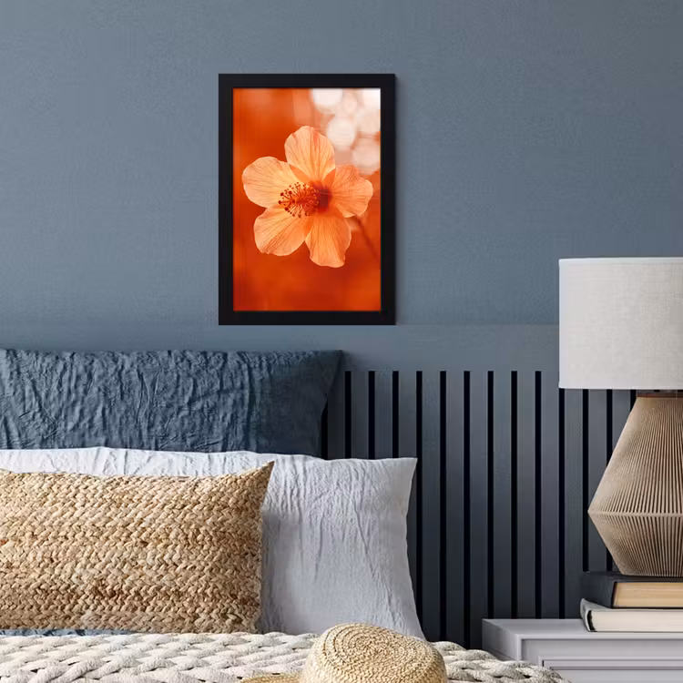 Poster met lijst - Oranje bloem - Macro — 3
