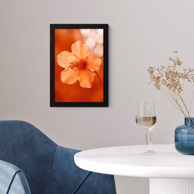 Poster met lijst - Oranje bloem - Macro — 4