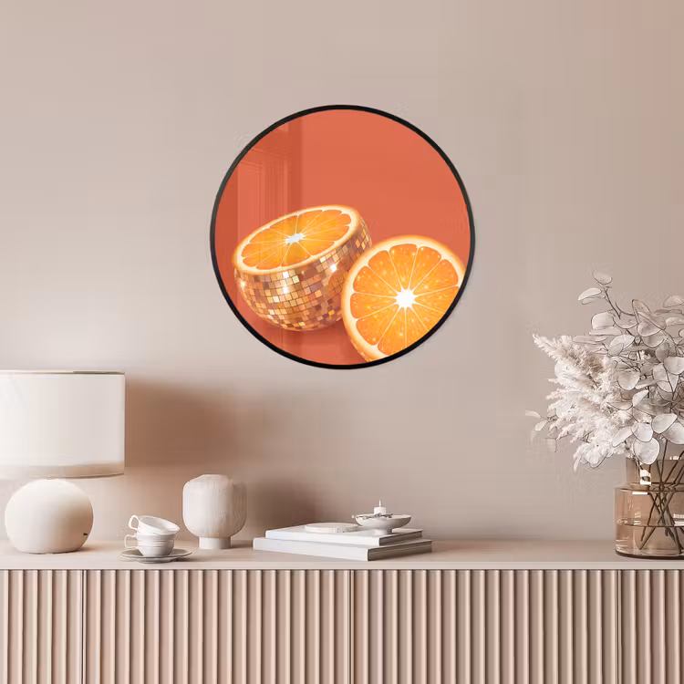 Ronde fotolijst - Fruit - Disco - Goud — 5