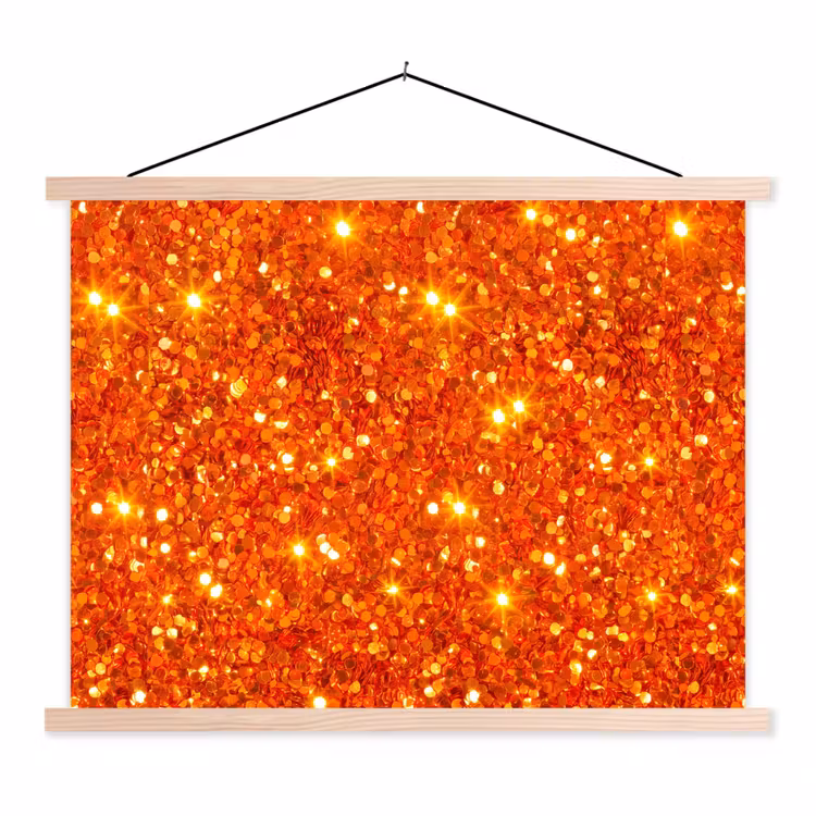 Schoolplaat - Glitter - Oranje - Abstract — 1