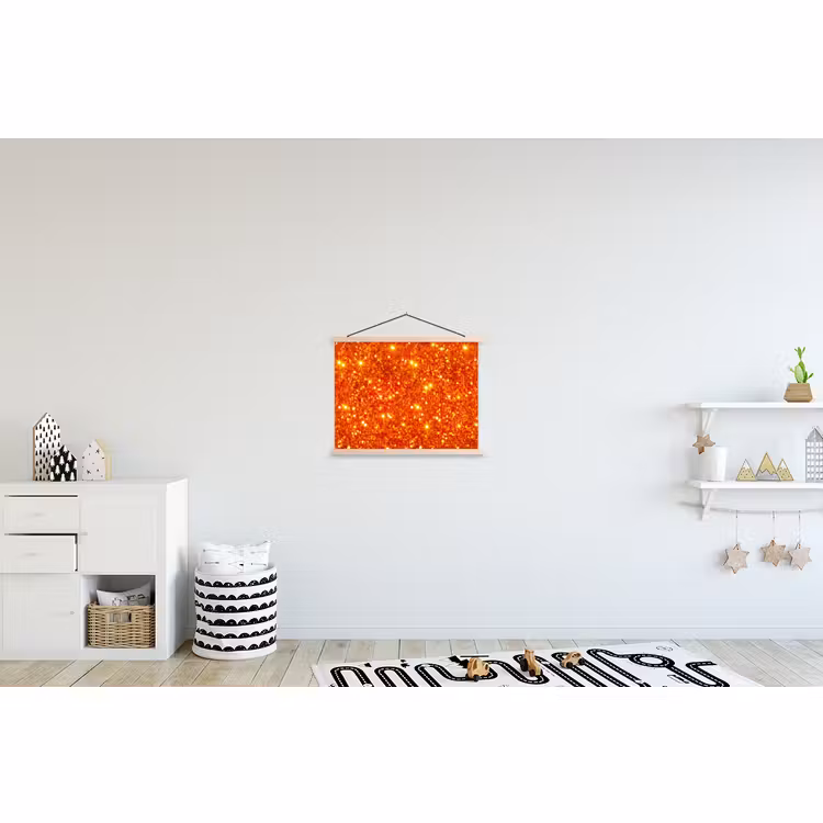 Schoolplaat - Glitter - Oranje - Abstract — 3