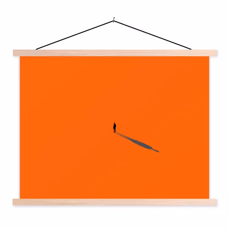 Schoolplaat - Persoon - Schaduw - Oranje — 1