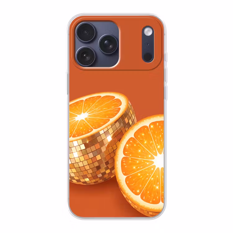 Telefoonhoesje Softcase - Fruit - Disco - Goud — 1