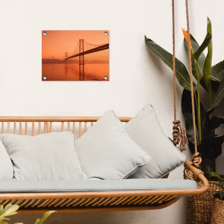 Tuinposter - Brug - Water - Oranje — 5