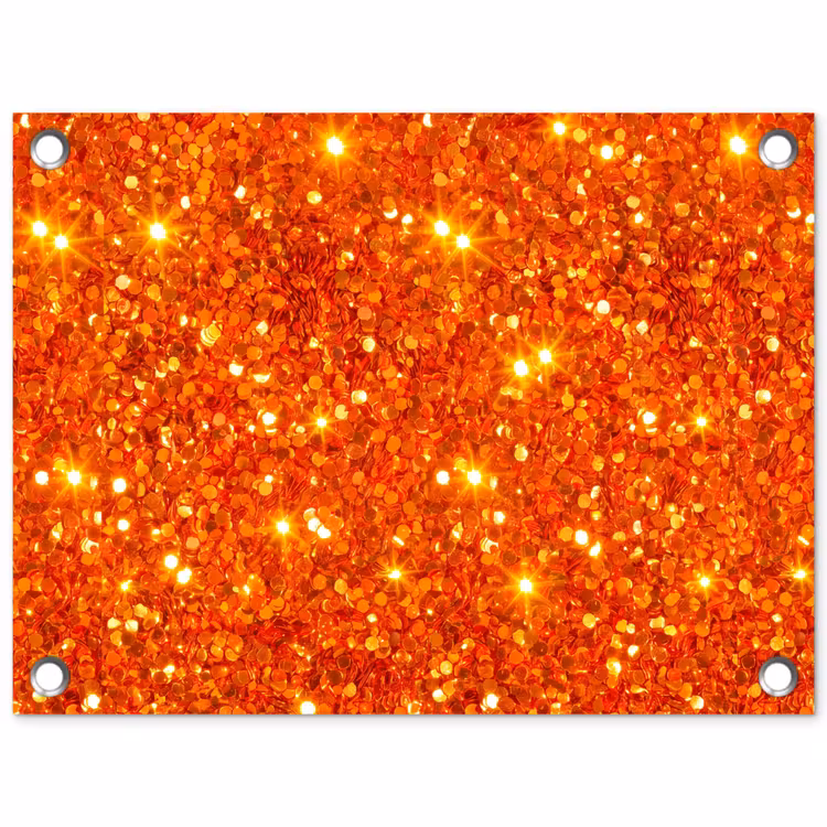Tuinposter - Glitter - Oranje - Abstract — 1