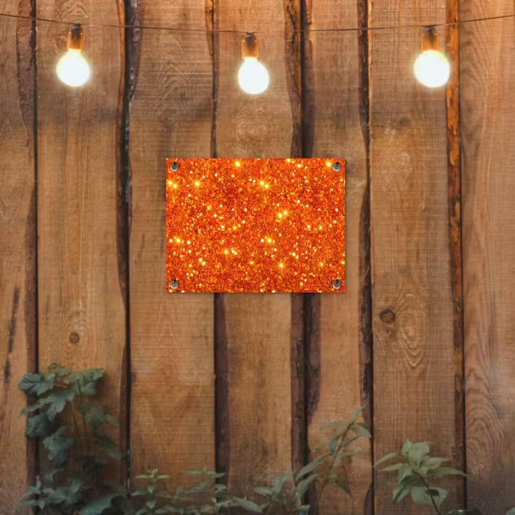 Tuinposter - Glitter - Oranje - Abstract — 2