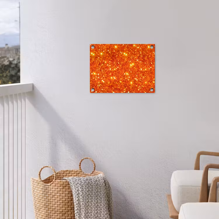 Tuinposter - Glitter - Oranje - Abstract — 3