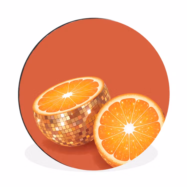 Wandcirkel - Aluminium - Fruit - Disco - Goud — 1