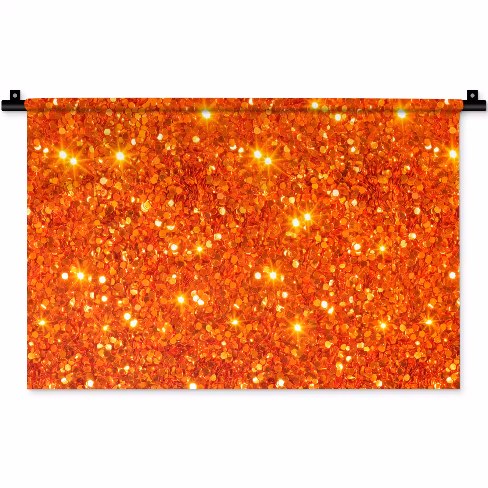 Wandkleed - Glitter - Oranje - Abstract — 1