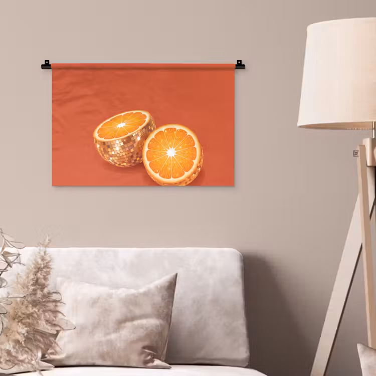 Wandkleed - Fruit - Disco - Goud — 2