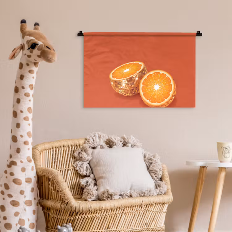 Wandkleed - Fruit - Disco - Goud — 5
