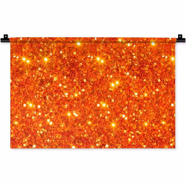 Wandkleed - Glitter - Oranje - Abstract — 1