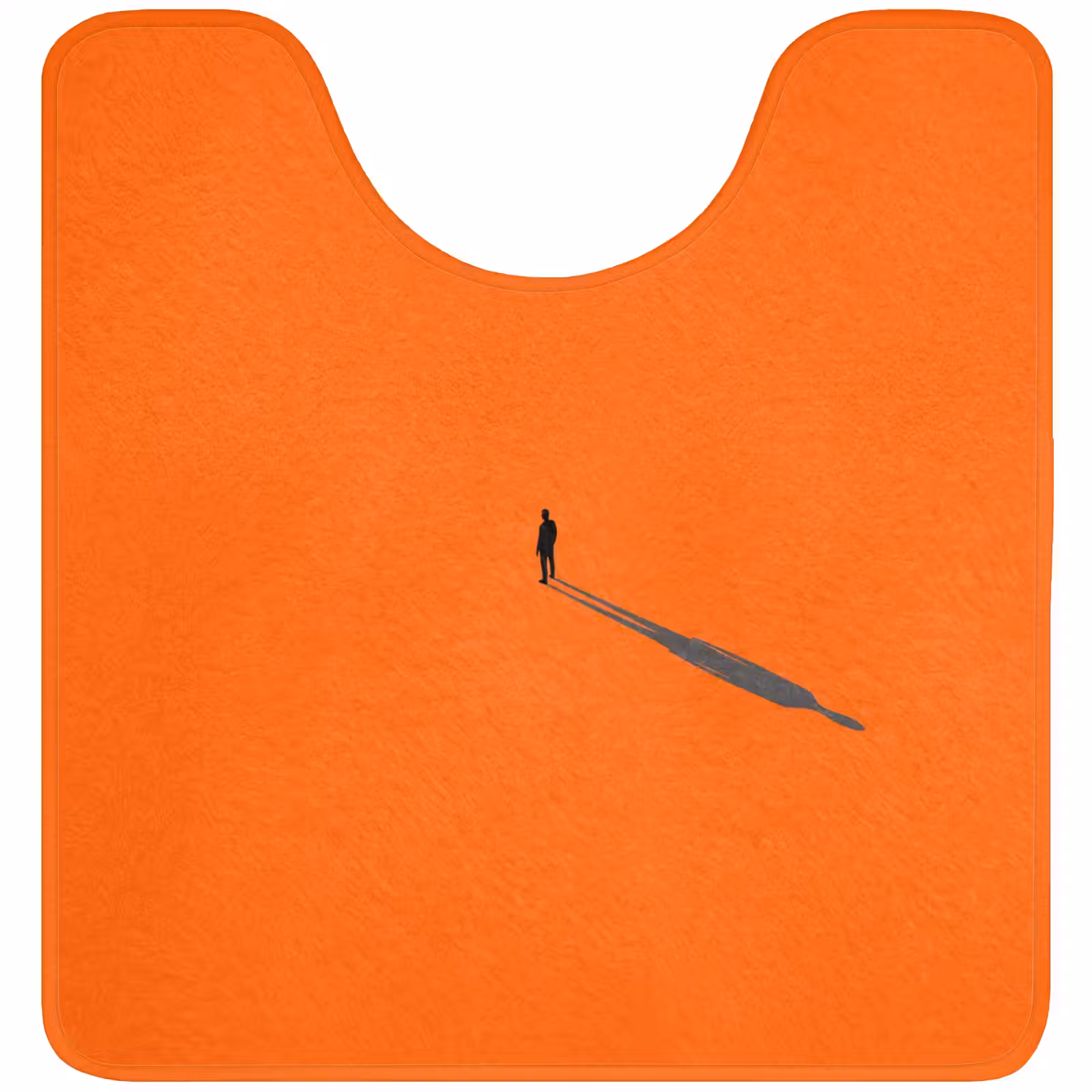 Wc Mat - Persoon - Schaduw - Oranje — 1