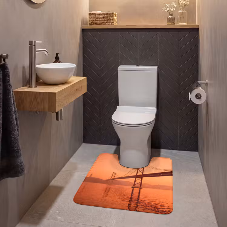 Wc Mat - Brug - Water - Oranje — 2