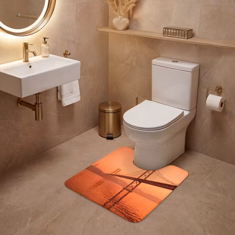 Wc Mat - Brug - Water - Oranje — 3
