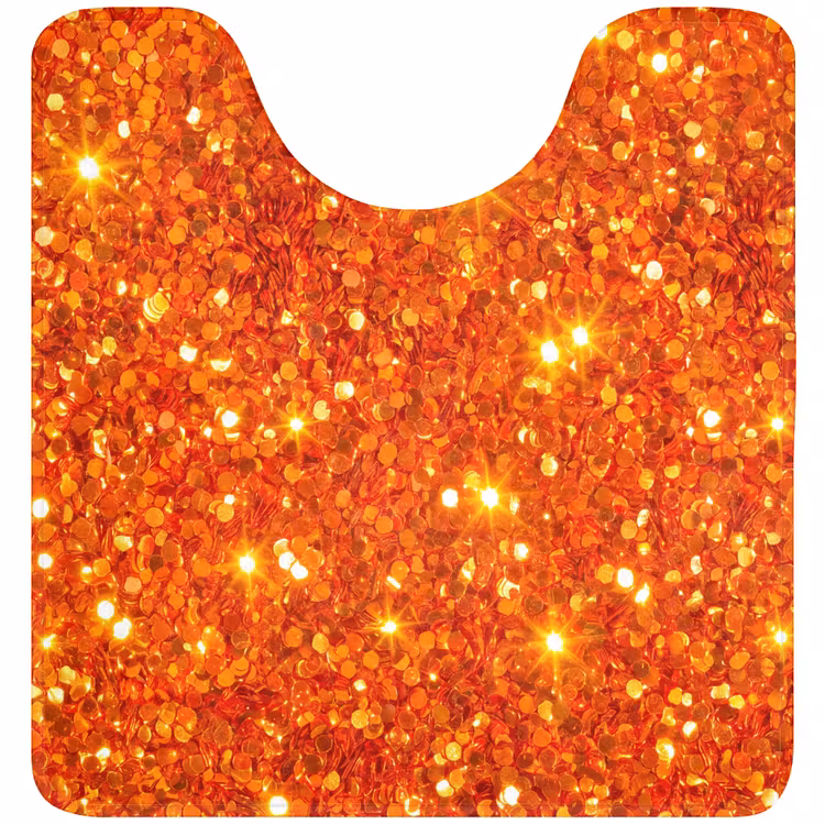 Wc Mat - Glitter - Oranje - Abstract — 1