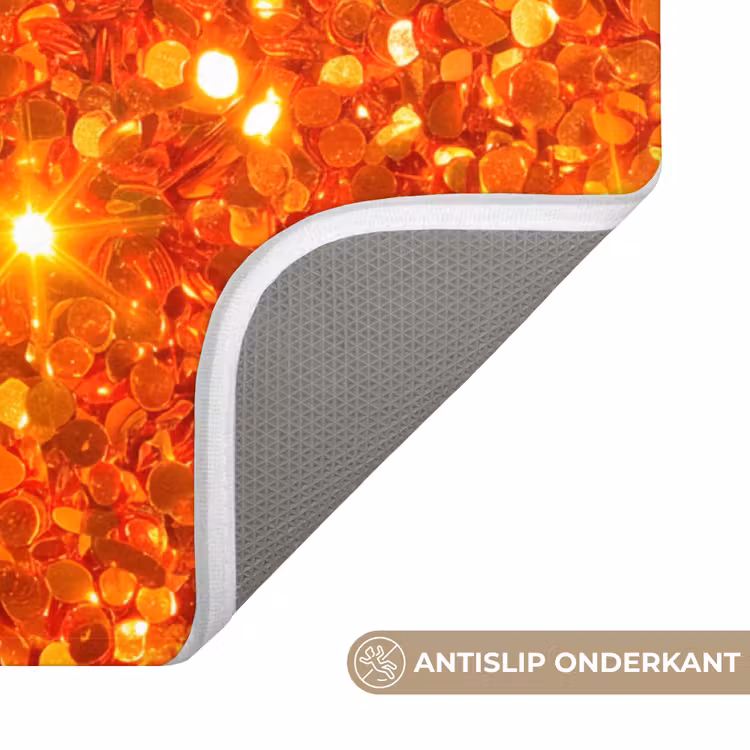 Wc Mat - Glitter - Oranje - Abstract — 4