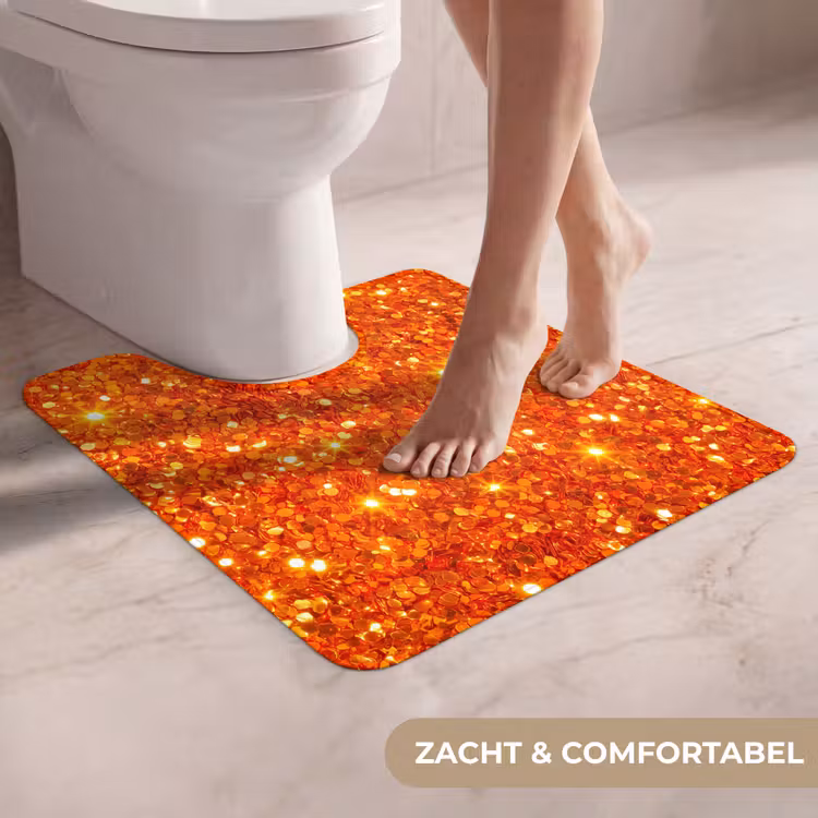 Wc Mat - Glitter - Oranje - Abstract — 5