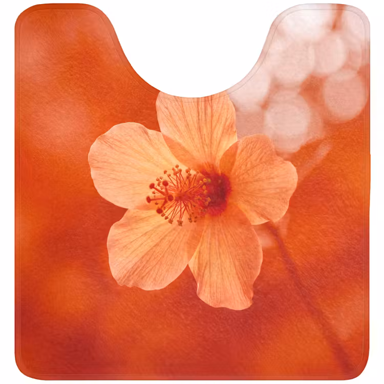 Wc Mat - Oranje bloem - Macro — 1