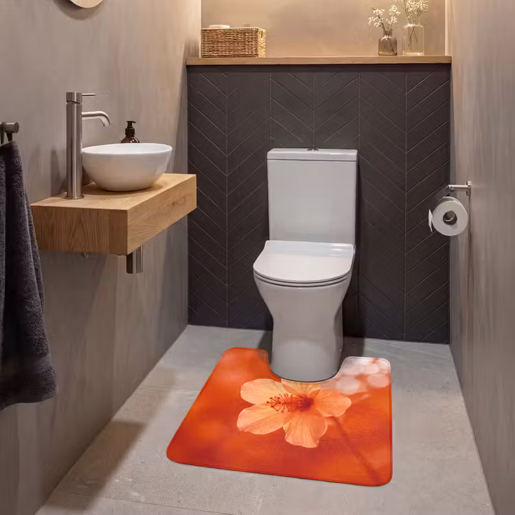 Wc Mat - Oranje bloem - Macro — 2